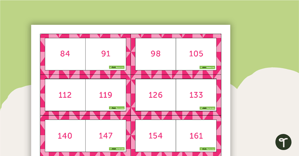 Skip Counting by 7s Dominoes teaching resource