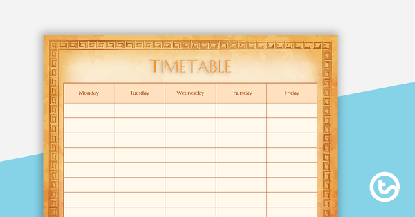 Go to Ancient Rome - Weekly Timetable teaching resource