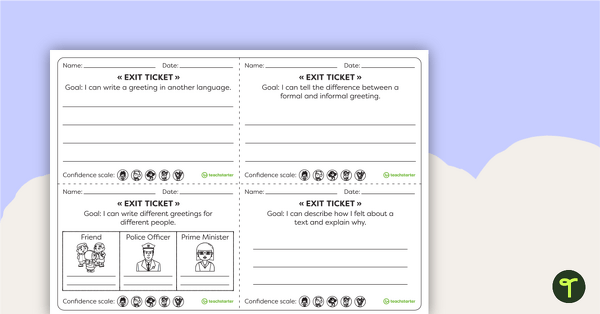 Go to Year 2 Literacy Exit Tickets – Worksheets teaching resource