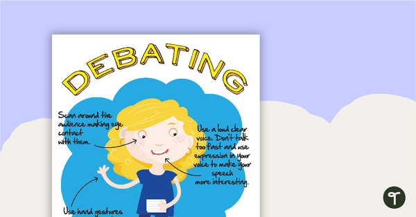 Debating Speaking Notes Poster teaching resource