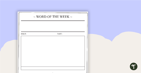 Word of the Week teaching resource