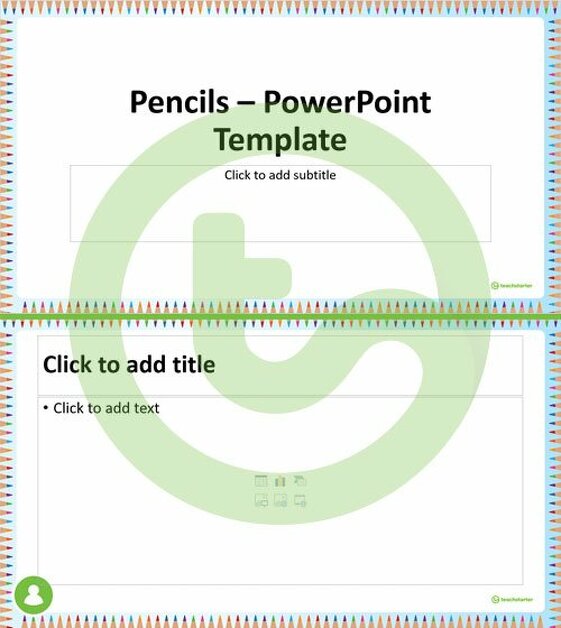 Preview image for Pencils – PowerPoint Template - teaching resource