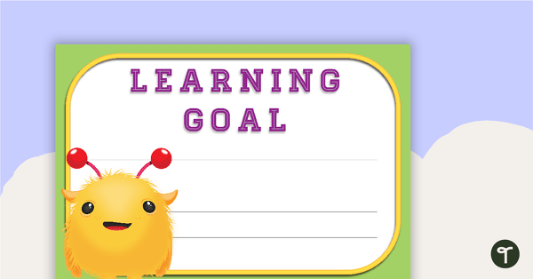 Go to Learning Goal Poster (Individual) teaching resource