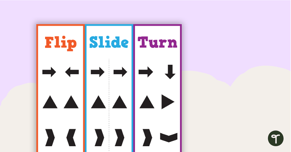 Preview image for Flip, Slide, Turn Poster - teaching resource