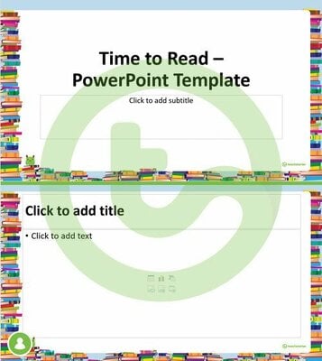Go to Books – PowerPoint Template teaching resource