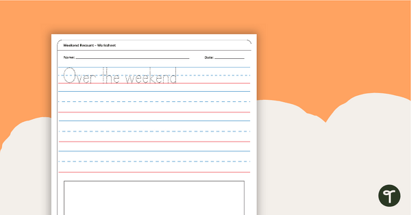 Go to Weekend Narrative Writing Worksheet teaching resource