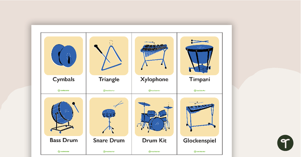 Go to Musical Instruments and Their Families Cards teaching resource
