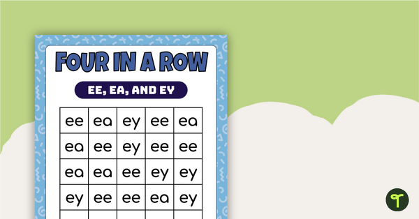 Four In A Row - EE, EA, and EY teaching resource