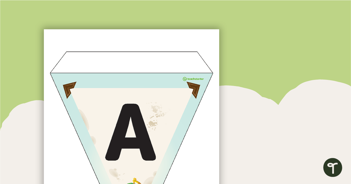 Travel Around the World - Letters and Number Bunting teaching resource