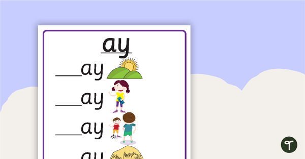 Go to Word Families - 'AY' teaching resource