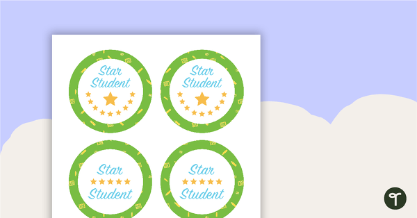 Calculator Pattern - Star Student Badges teaching resource