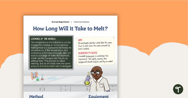 Go to Science Experiment – How Long Will It Take to Melt? teaching resource