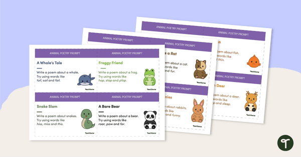 Image of Animal Poetry Task Cards