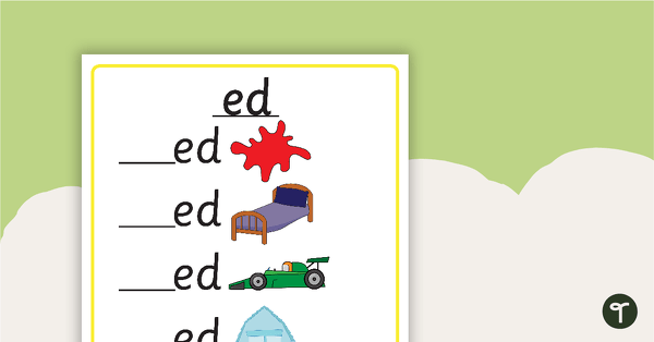 Go to Word Families - 'ED' teaching resource
