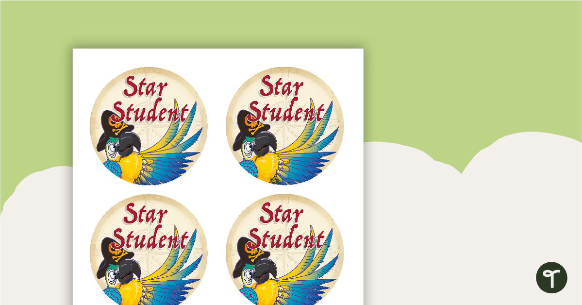 Pirates - Star Student Badges teaching resource