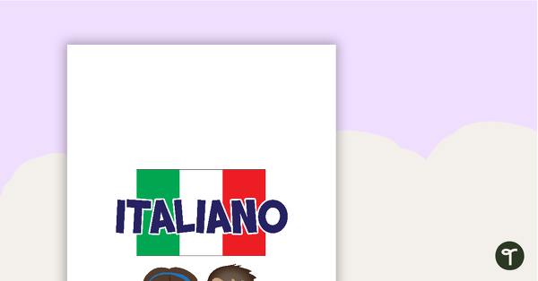 Italiano - Italian Language Poster teaching resource