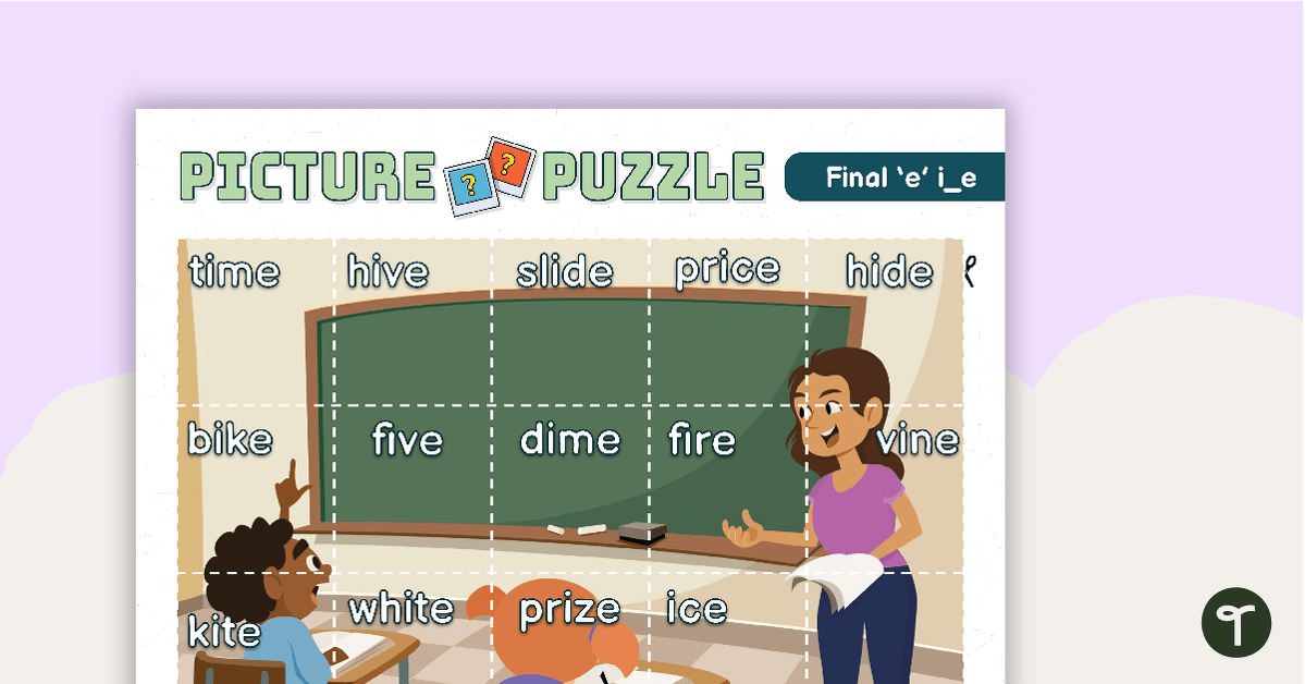Final 'e' Picture Puzzle - i_e teaching resource