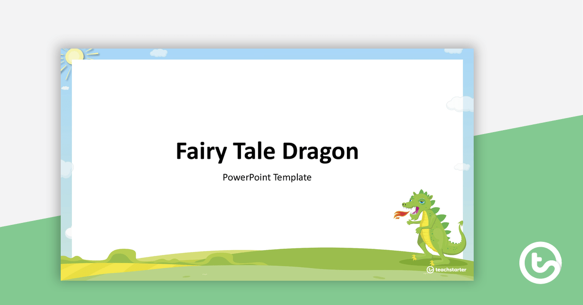 Fairy Tale Dragon – PowerPoint Template teaching resource
