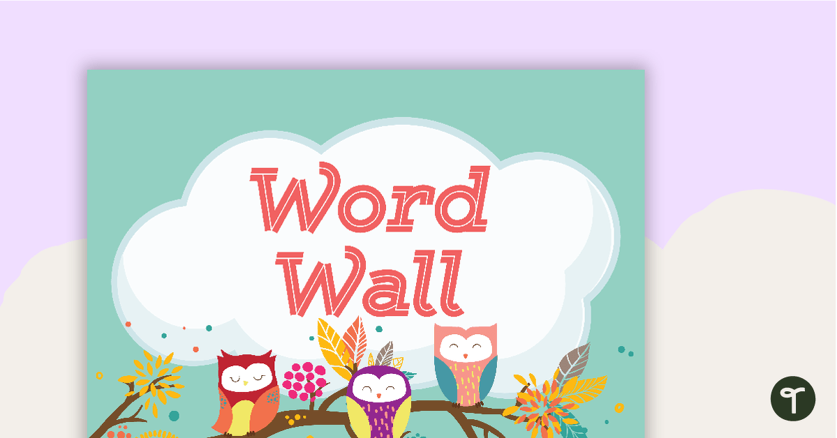 Owls - Word Wall Template teaching resource
