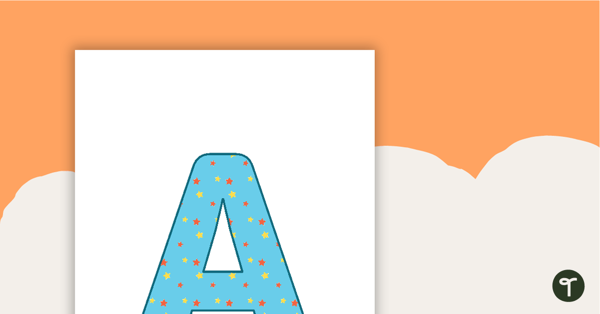 Preview image for Stars Pattern - Letter, Number and Punctuation Set - teaching resource