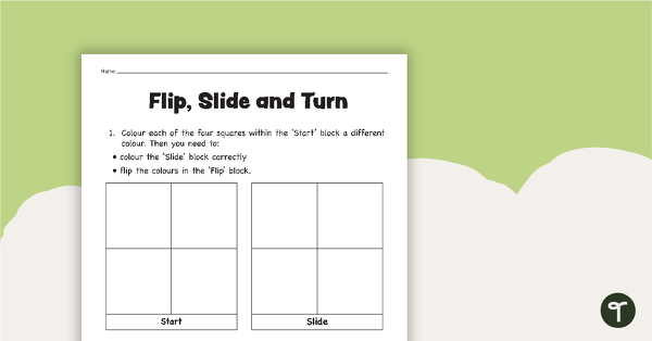 Flip, Slide and Turn Worksheet teaching resource