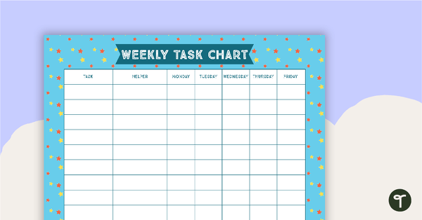 Stars Pattern - Weekly Task Chart teaching resource
