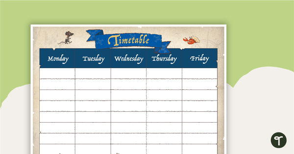 Pirates - Weekly Timetable teaching resource