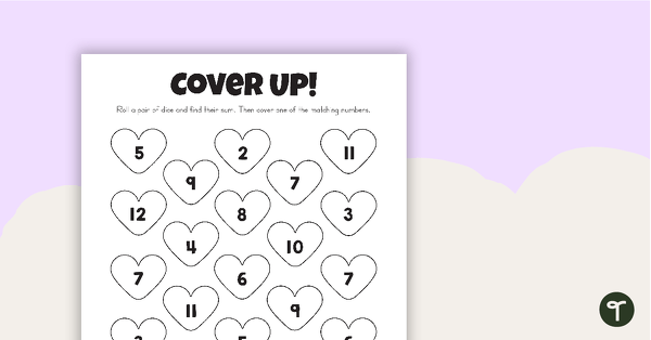 Go to Cover Up! - Addition Facts Game teaching resource