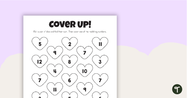 Preview image for Cover Up! - Addition Facts Game - teaching resource