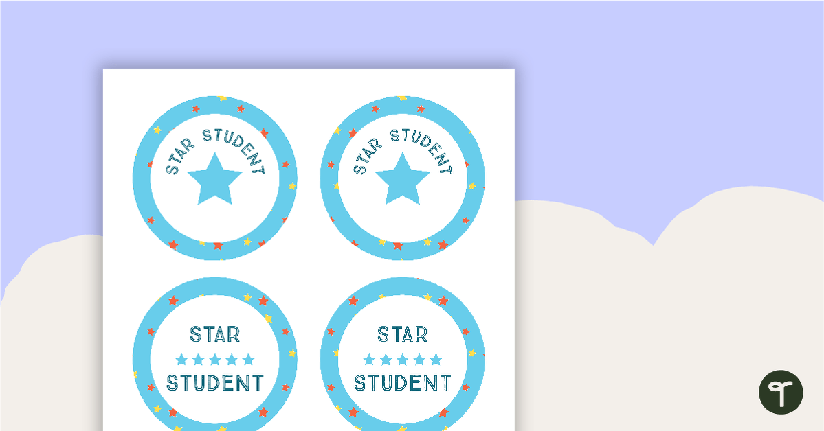Stars Pattern - Star Student Badges teaching resource