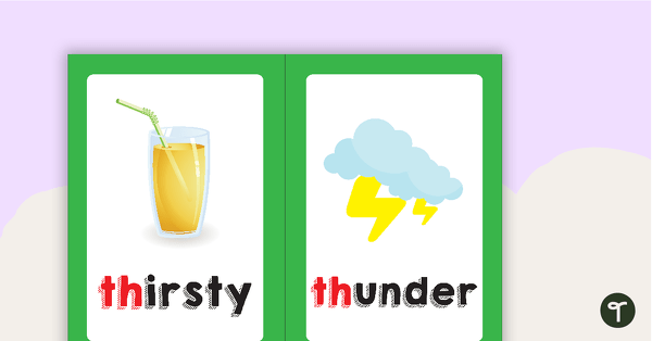 Th Digraph Flashcards teaching resource