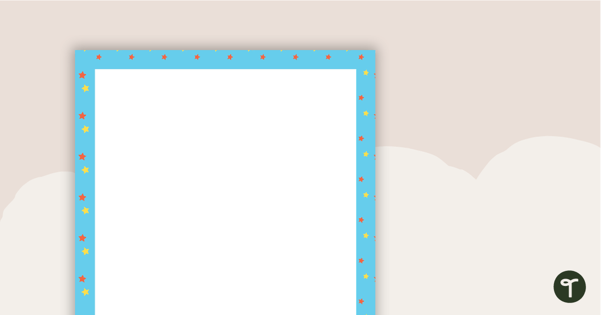 Preview image for Stars Pattern - Portrait Page Border - teaching resource