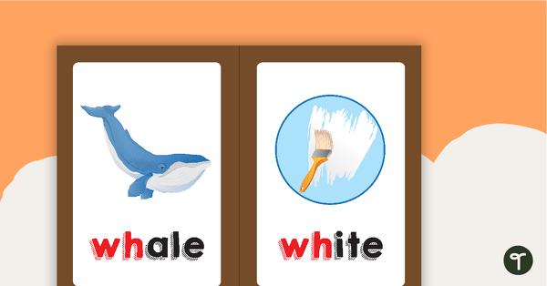 Wh Digraph Flashcards teaching resource