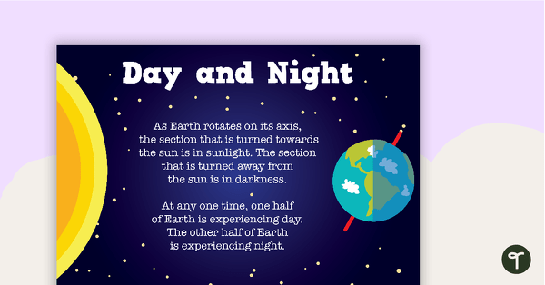 Day and Night Poster teaching resource