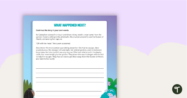 Preview image for What Happened Next? – Alice in Wonderland Writing Template - teaching resource