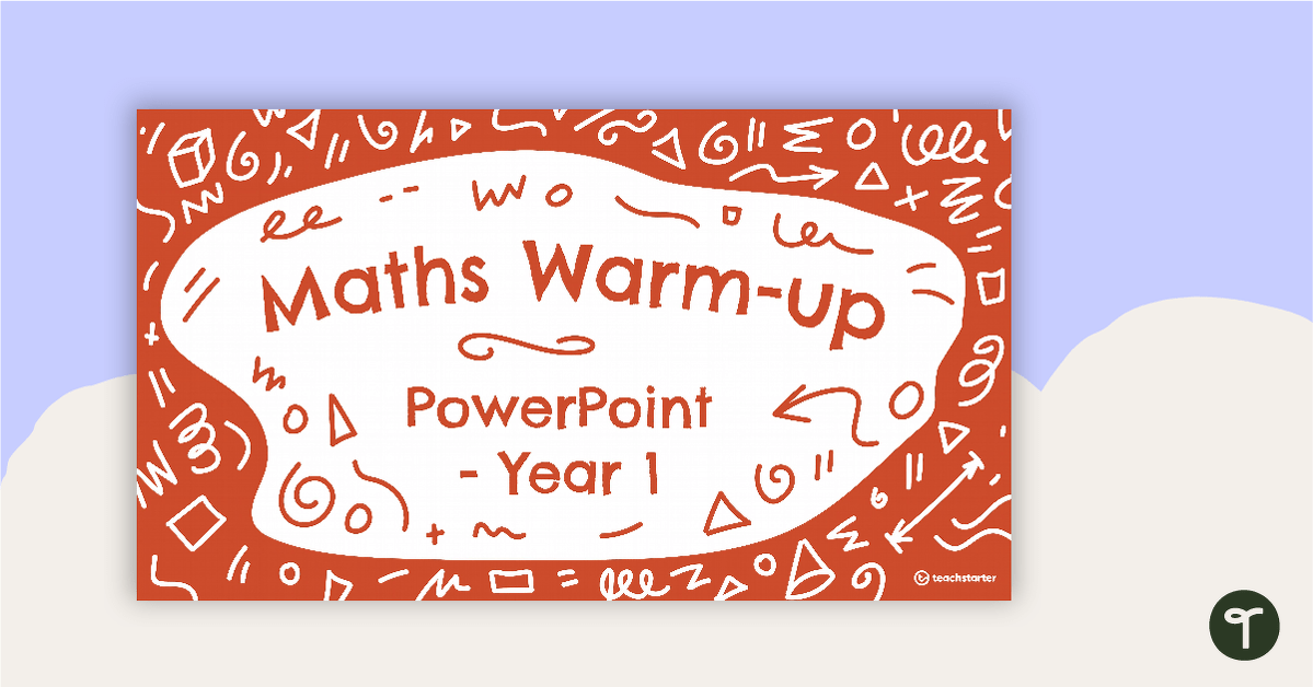 Maths Warm Ups Interactive PowerPoint - Year 1 teaching resource