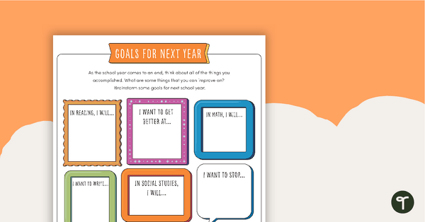 Go to End of Year Goal Setting Sheet teaching resource