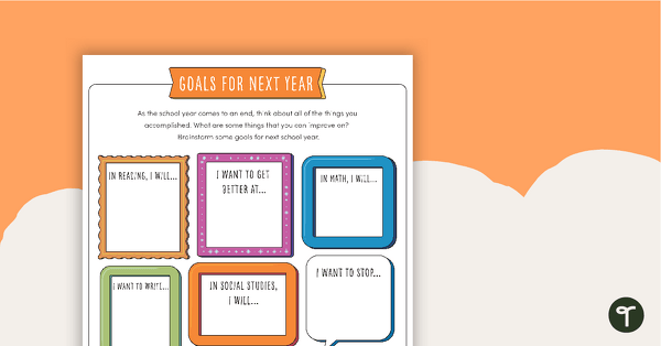 Image of End of Year Goal Setting Sheet