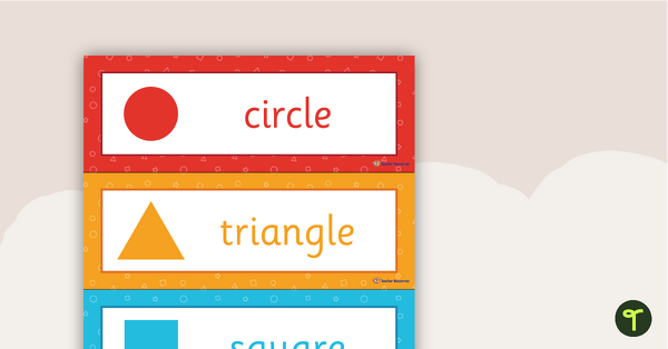 Preview image for 2D Shapes Word Wall - teaching resource