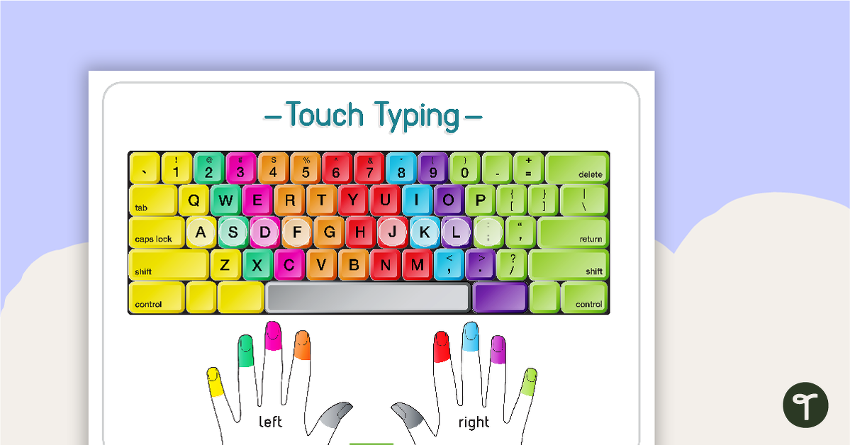 Touch Typing Poster teaching resource