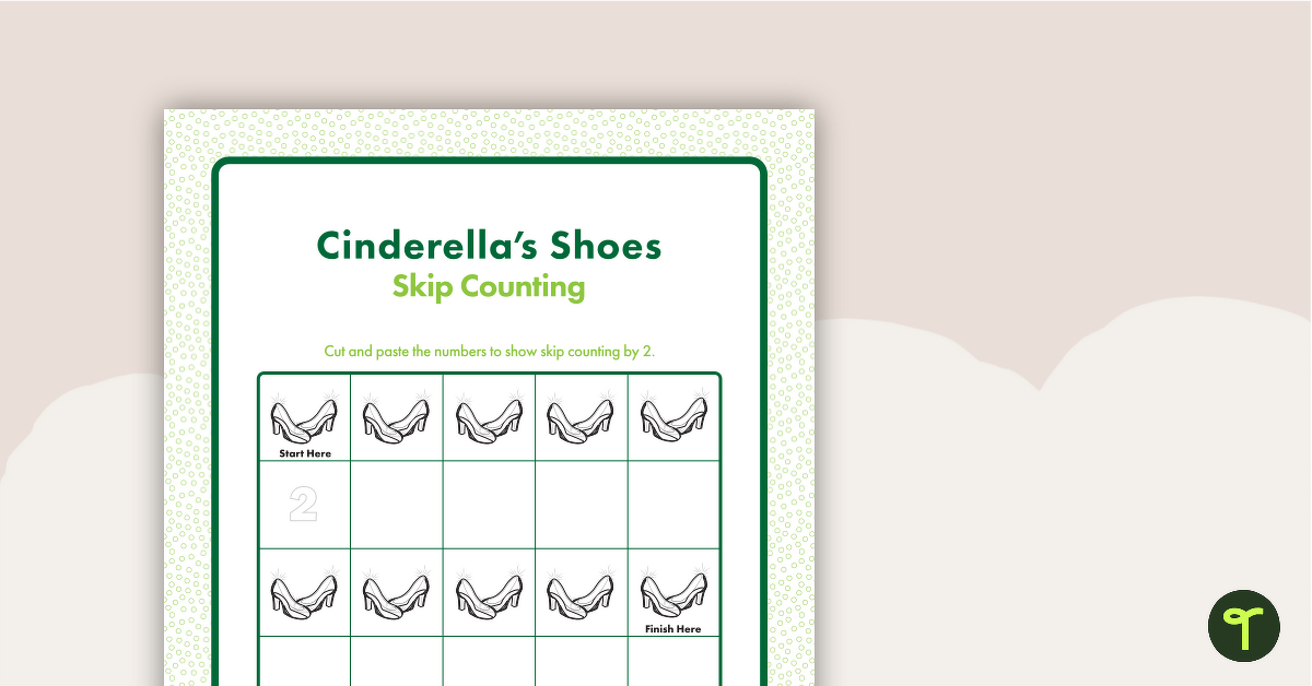 Cinderella's Shoes - Skip Counting Worksheet teaching resource