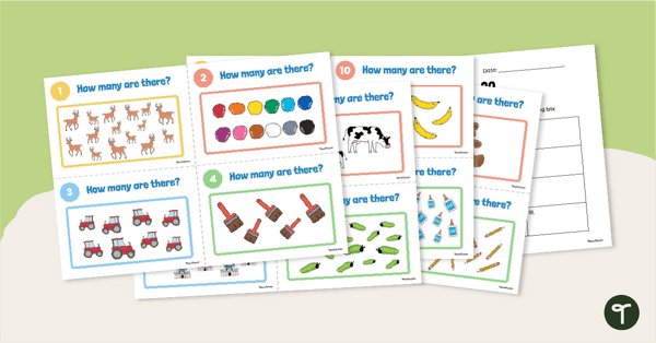 Go to How Many Are There? Counting to 20 Task Cards teaching resource