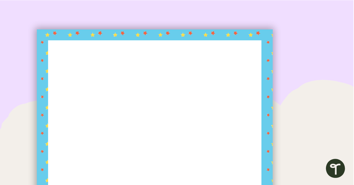 Preview image for Stars Pattern - Landscape Page Border - teaching resource