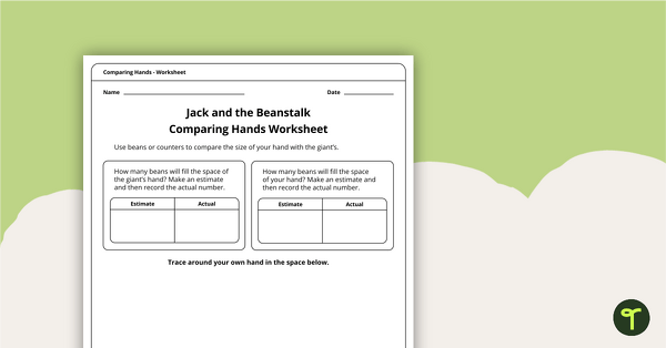 Preview image for Jack and the Beanstalk - Informal Measurement Worksheet - teaching resource