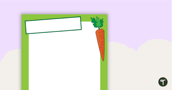 Healthy Food Page Border teaching resource