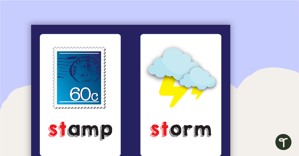 Preview image for St Blend Flashcards - teaching resource