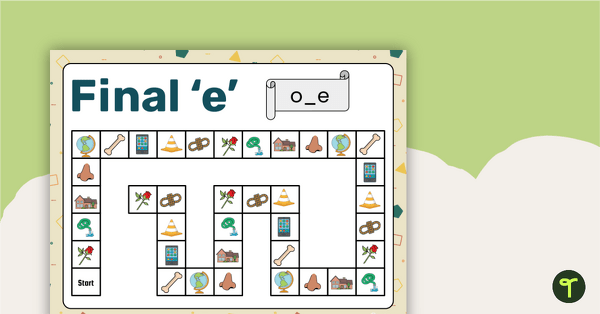 Go to Final 'e' Board Game - O_E teaching resource