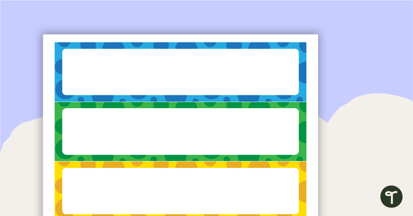 Grouping Tray Labels - Colours teaching resource