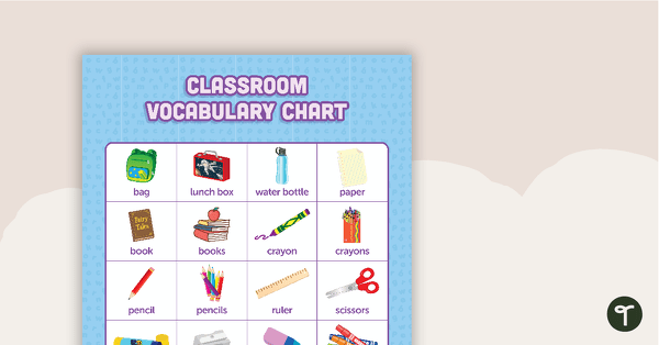 Classroom Vocabulary Chart teaching resource