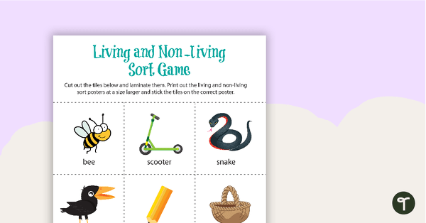 Go to Living and Non-Living Sorting Activity teaching resource